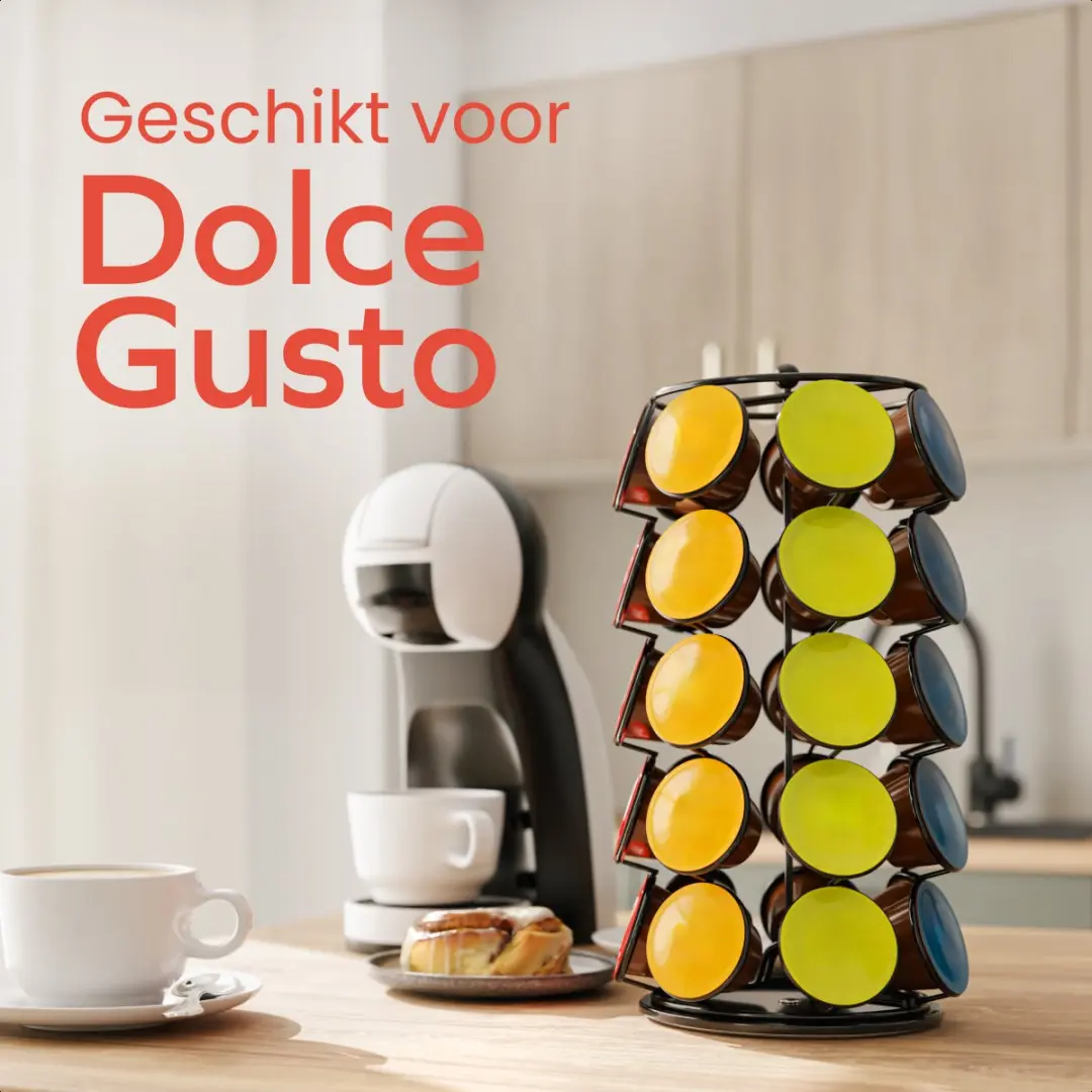 KitchenBrothers KB1000638 Capsulehouder Dolce Gusto - 35 Stuks - Zwart