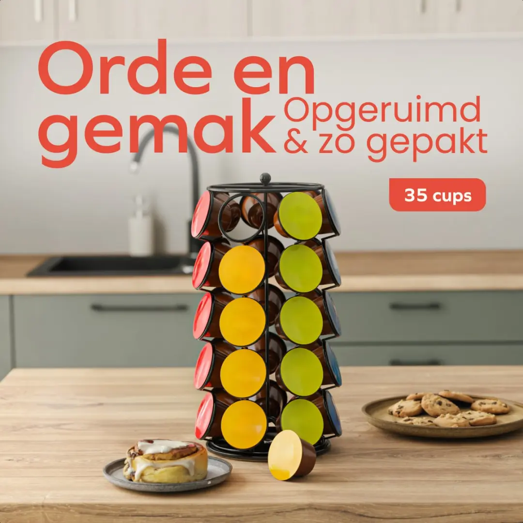 KitchenBrothers KB1000638 Capsulehouder Dolce Gusto - 35 Stuks - Zwart