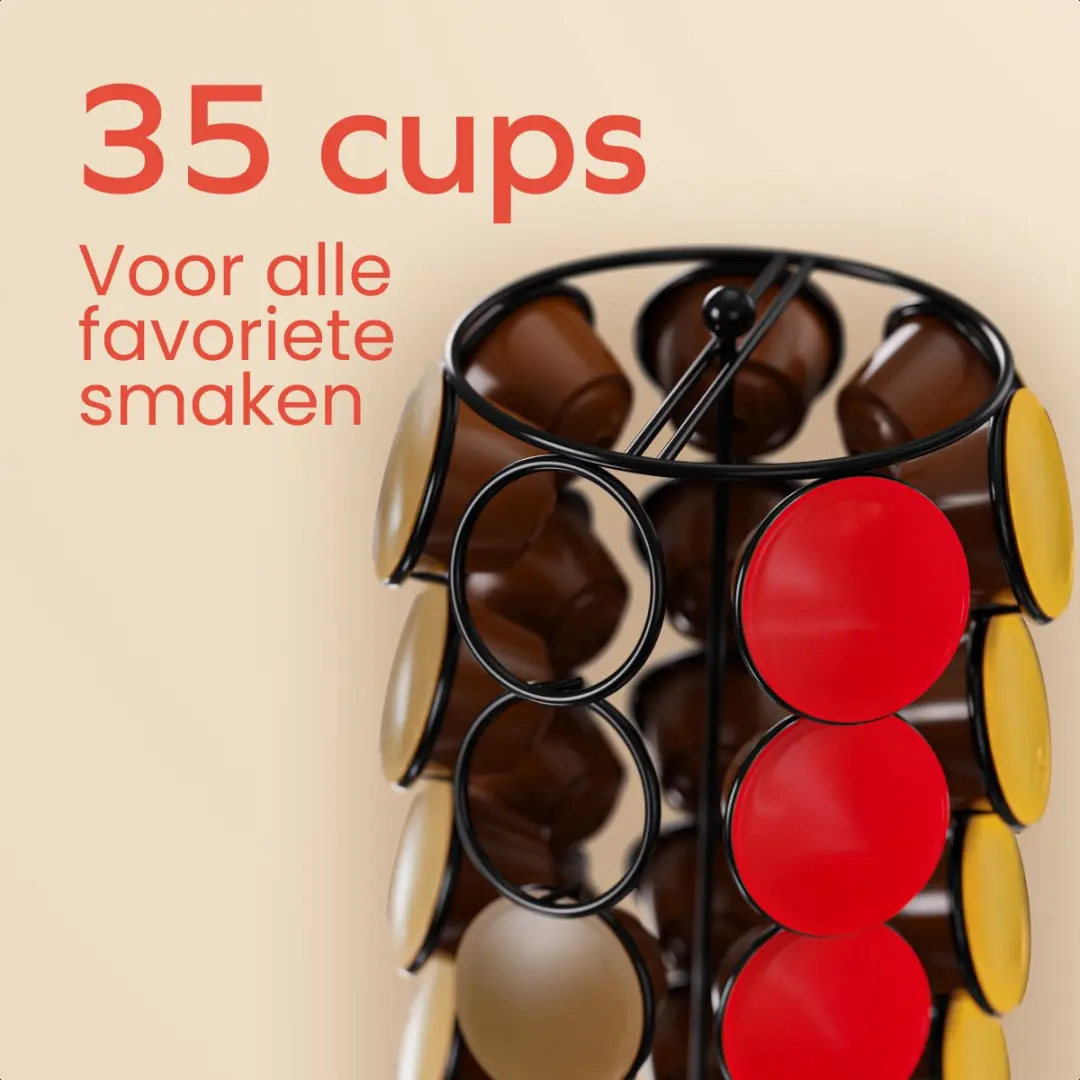 KitchenBrothers KB1000638 Capsulehouder Dolce Gusto - 35 Stuks - Zwart
