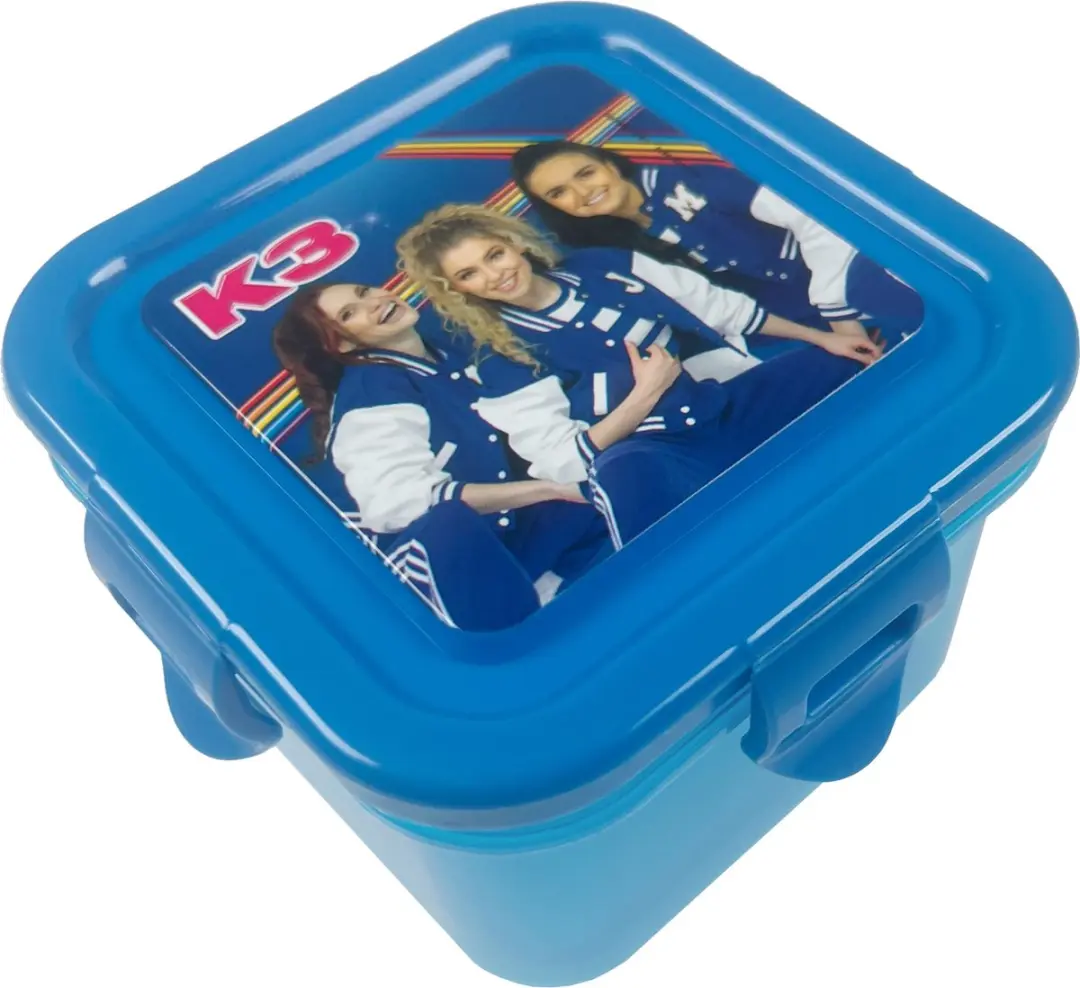 K3 Bento Snackdoosje Blauw Transparant