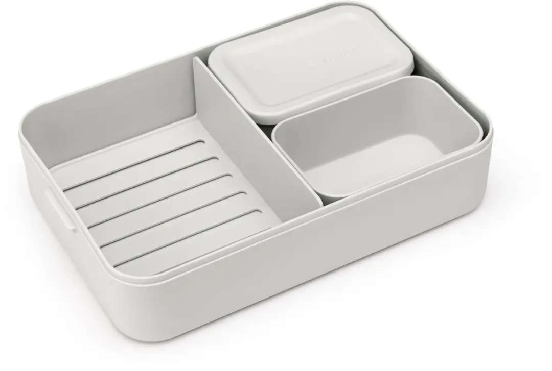 Brabantia Make & Take Set 770074 - Bento Lunchbox + Bestekset - 2L - 3-delig