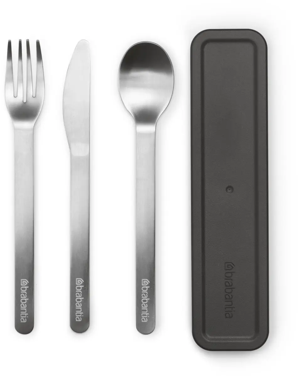 Brabantia Make & Take Set 770074 - Bento Lunchbox + Bestekset - 2L - 3-delig