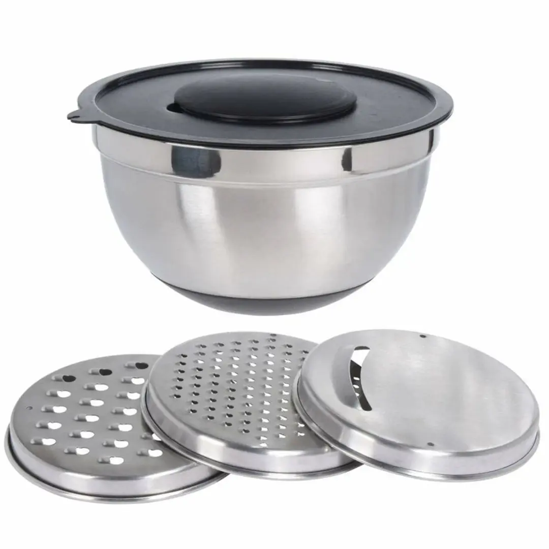 Cookinglife Mengkom RVS 3 Raspen - 25,5x14cm - Zilver