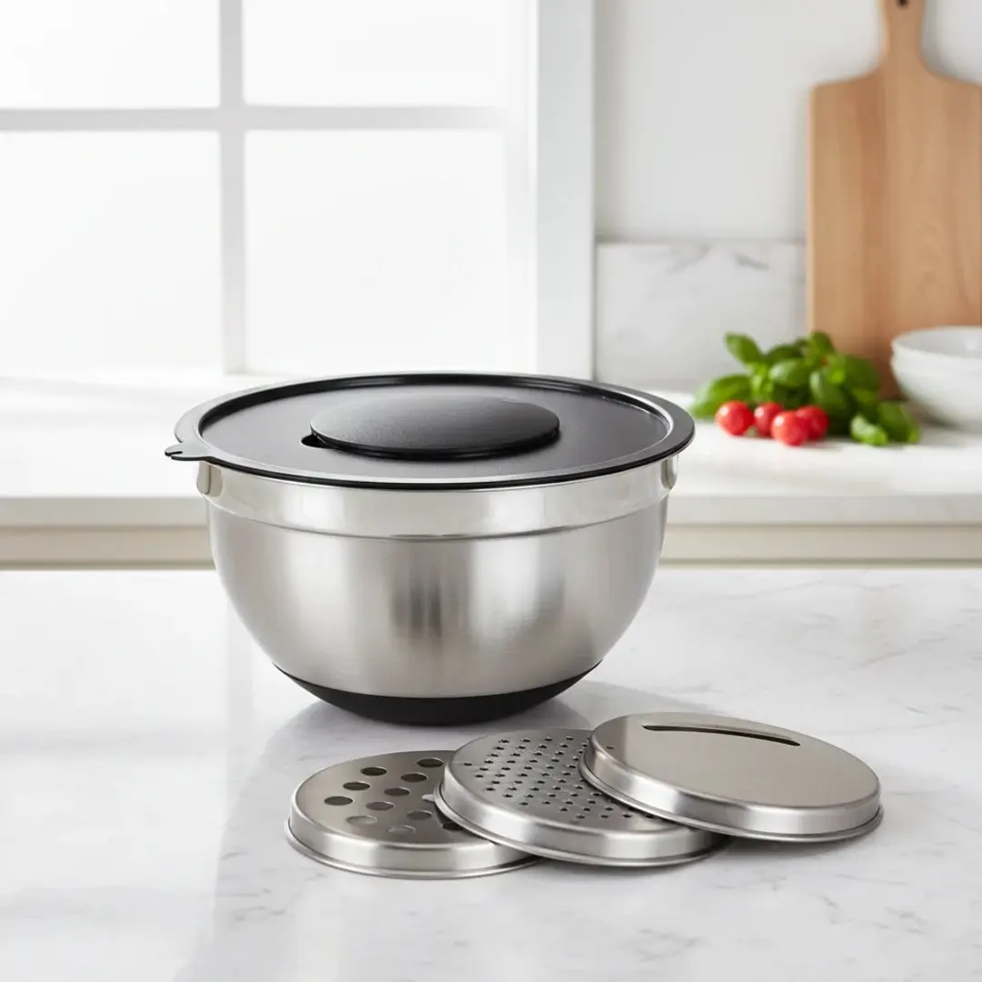 Cookinglife Mengkom RVS 3 Raspen - 25,5x14cm - Zilver