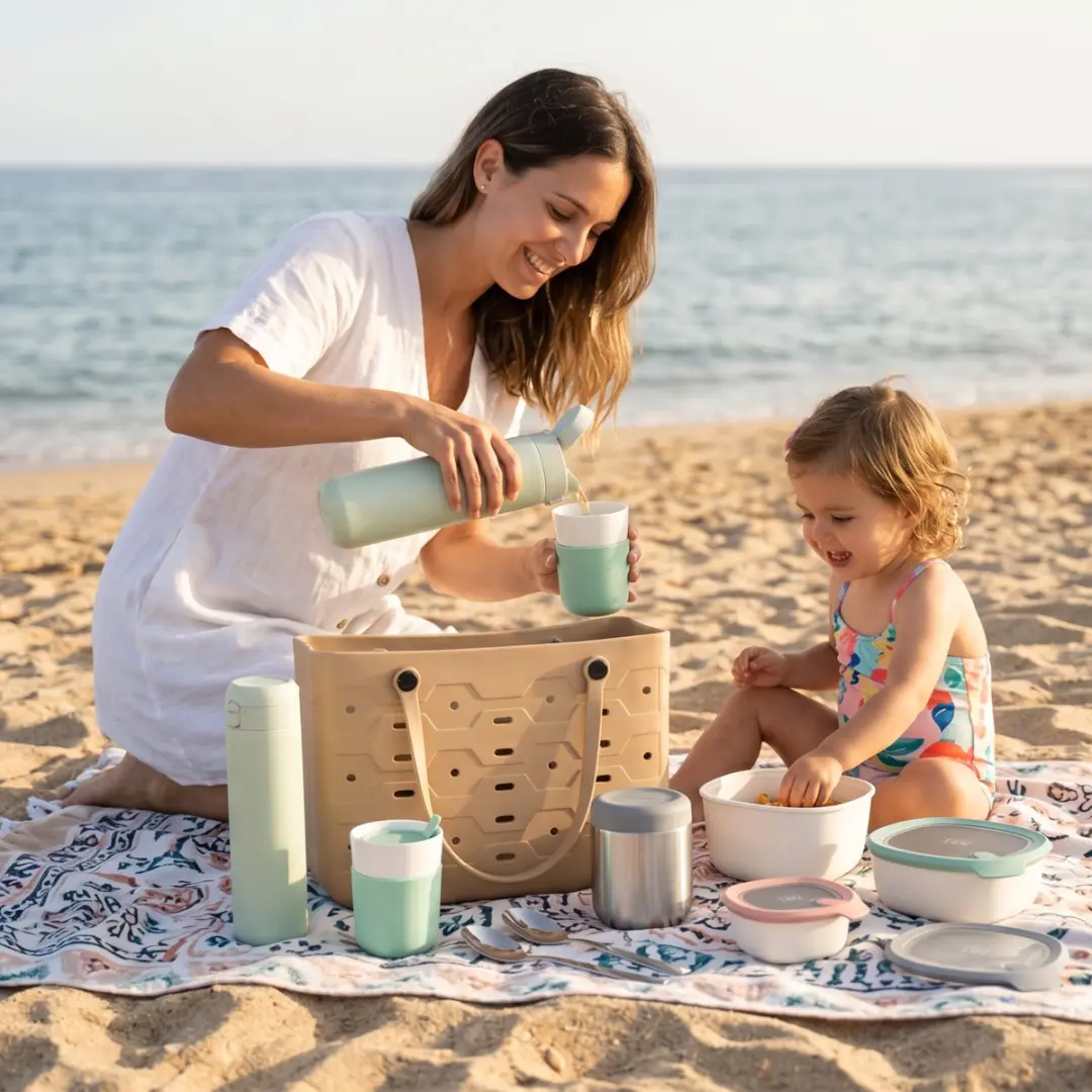 BergHOFF & Friends Vasad Picknickset - Grijs/Zand/ Groen