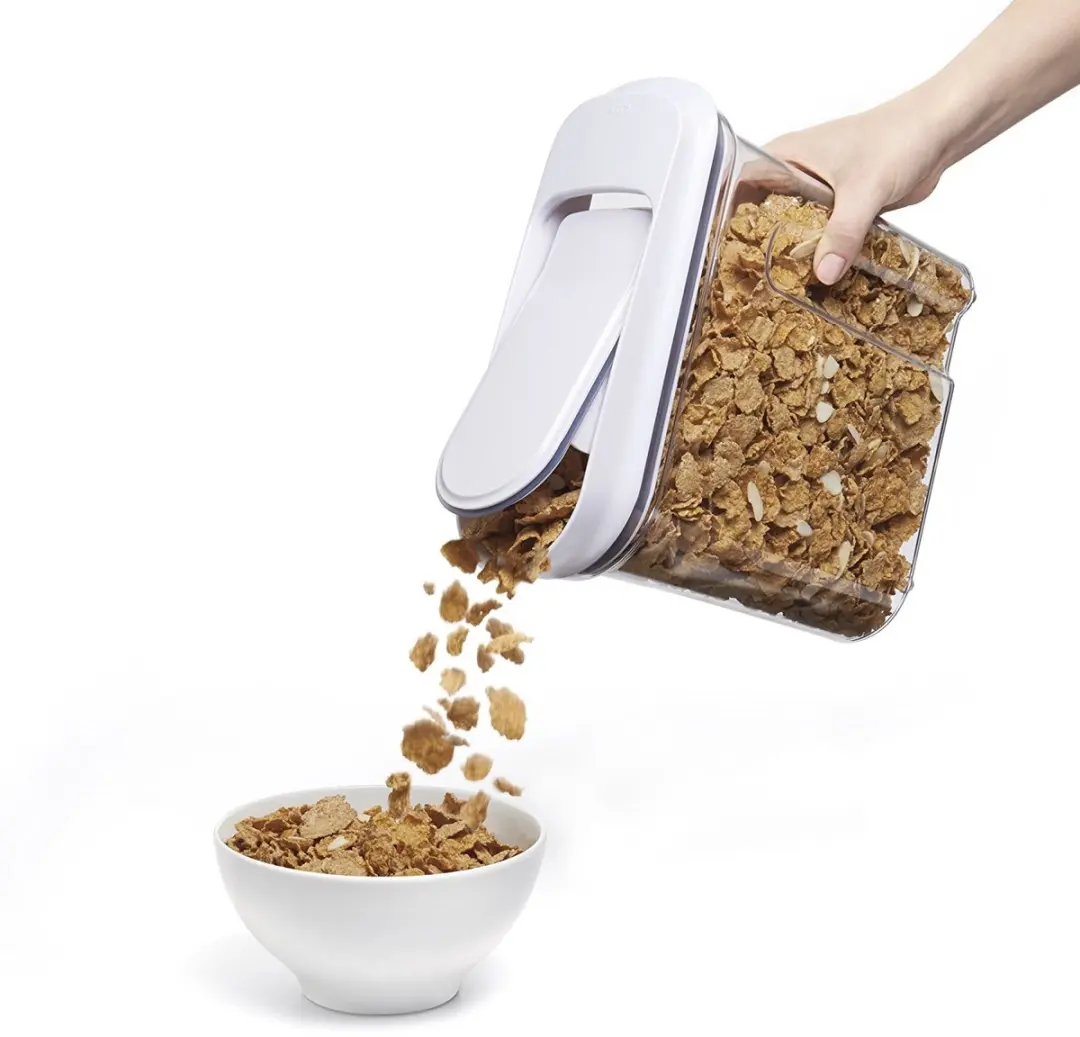 OXO POP Doseerbus Ontbijtgranen 3,2L - Wit/Transparant