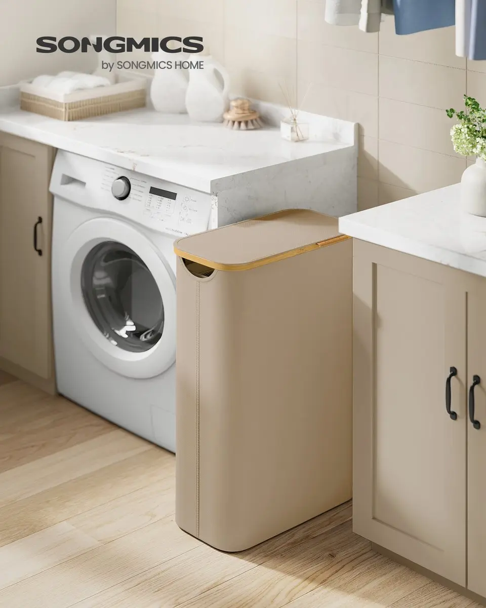 Songmics Wasmand LCB506N02 - 65L - 4 Vakken - Opvouwbaar
