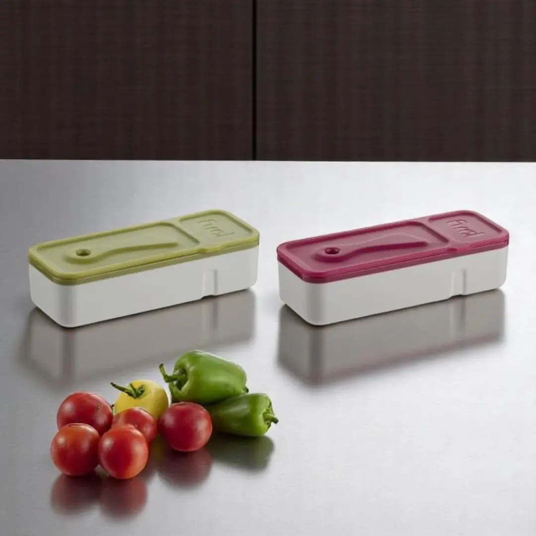 Trudeau Snackbox Set 2-delig - 65ml - Groen/Rood