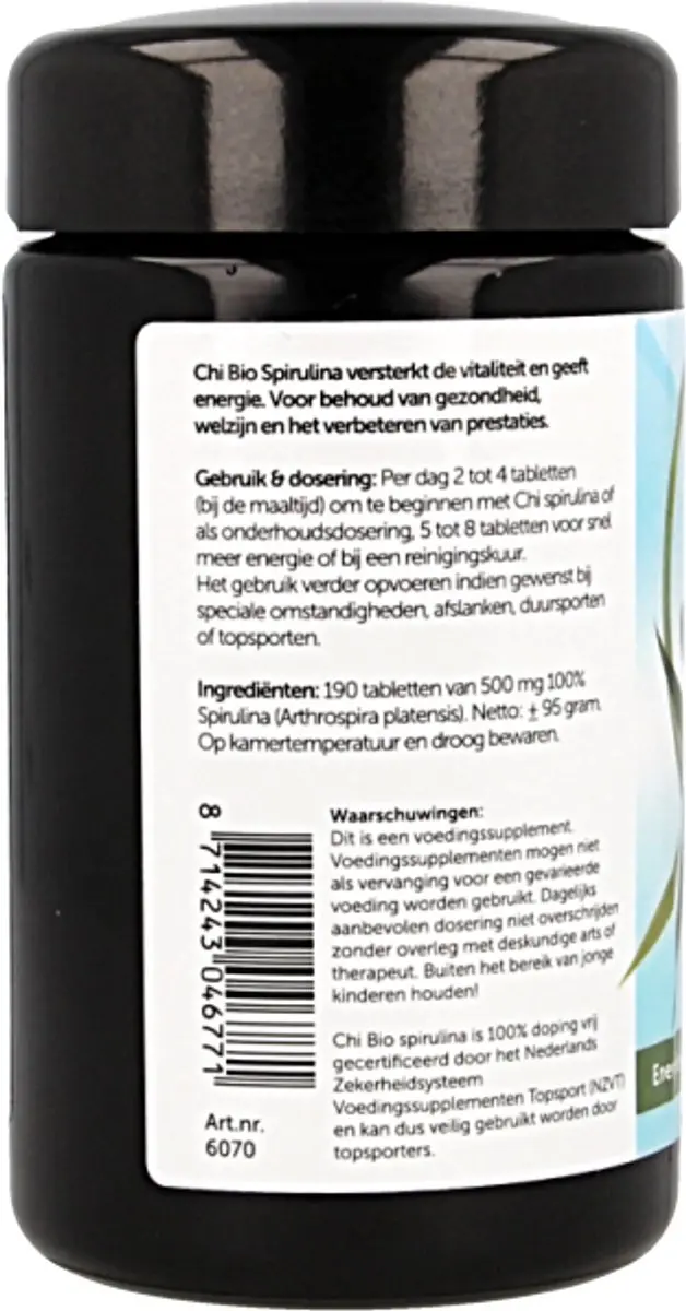 Chi Natural Life Spirulina 500mg - 190 Tabletten