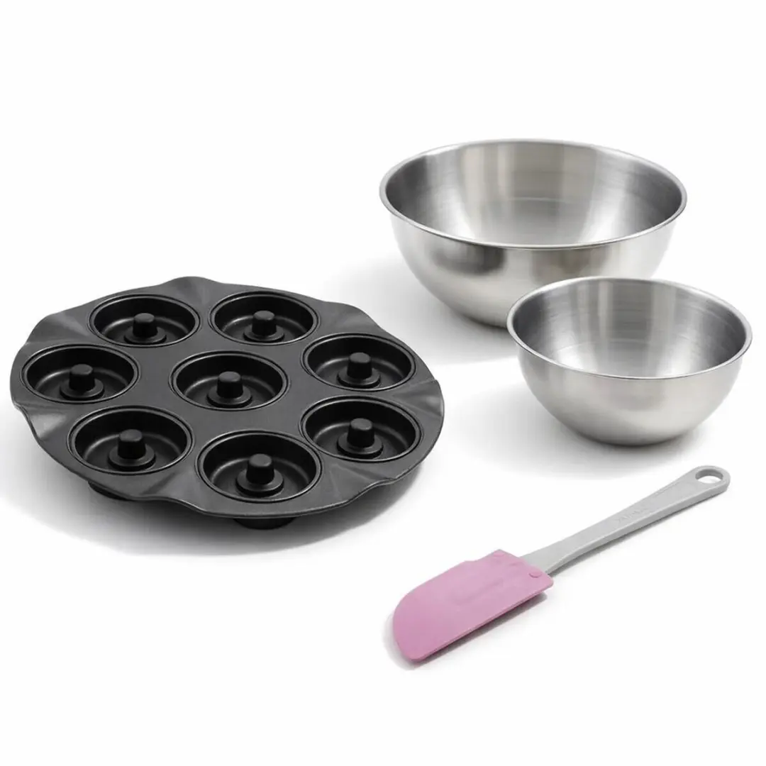 Zenker Donutset - 8 Stuks - 2 Roestvrijstalen Mengkommen