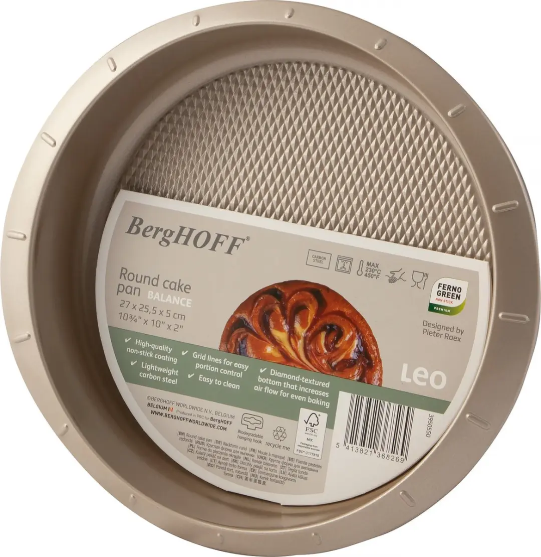 BergHOFF LEO Ronde Cakevorm 23x5cm - Champagne