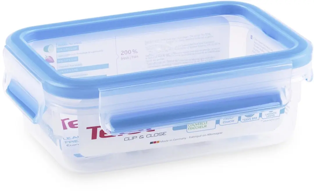 Tefal MasterSeal Fresh Vershouddoos 0.55L - 3 Vakken - Transparant/Blauw