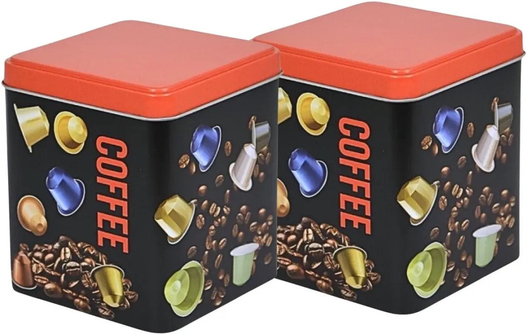 Excellent Houseware Koffiecupjes Bewaarblik 2x