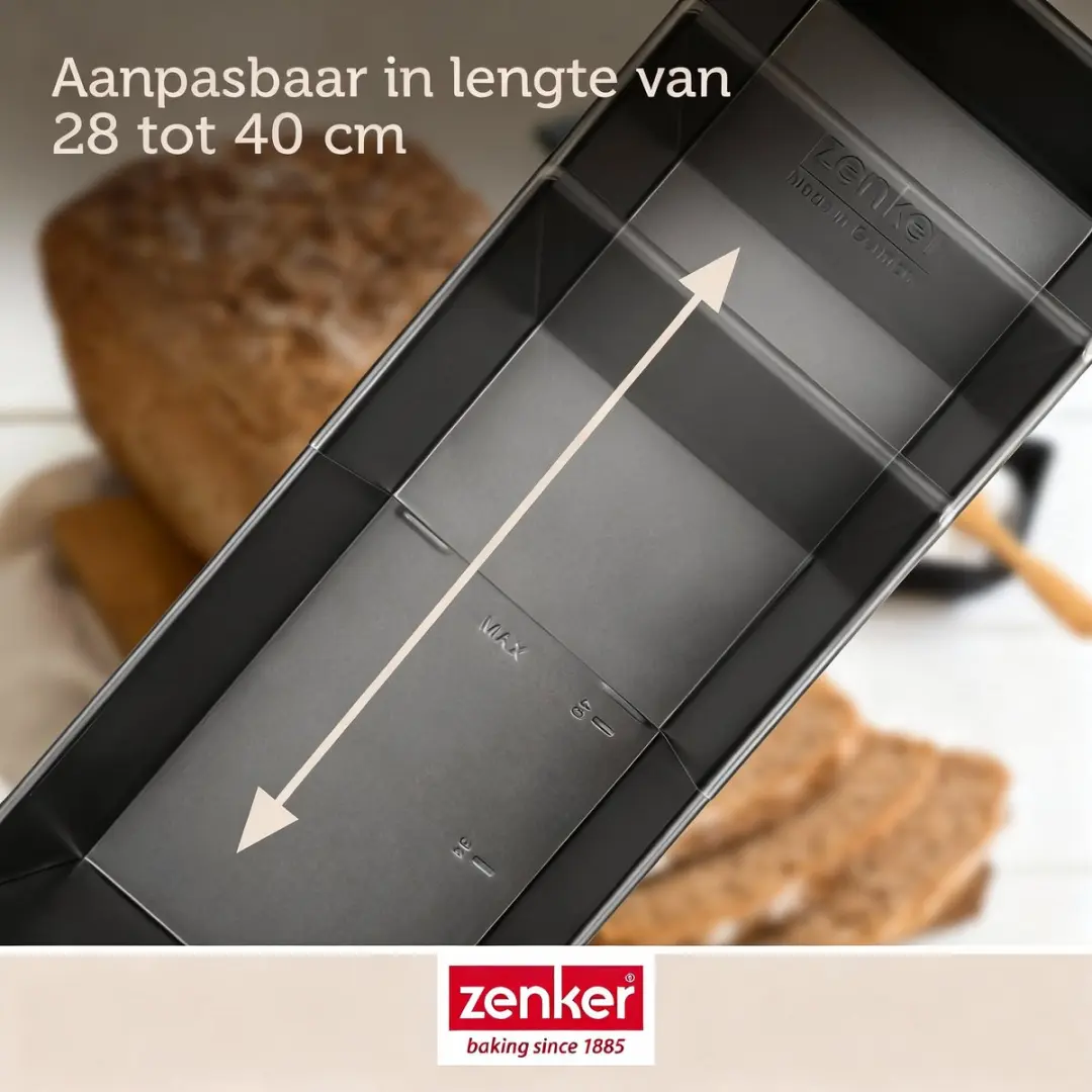Zenker Pure Uitrekbare Cakevorm 28-40cm - Zwart