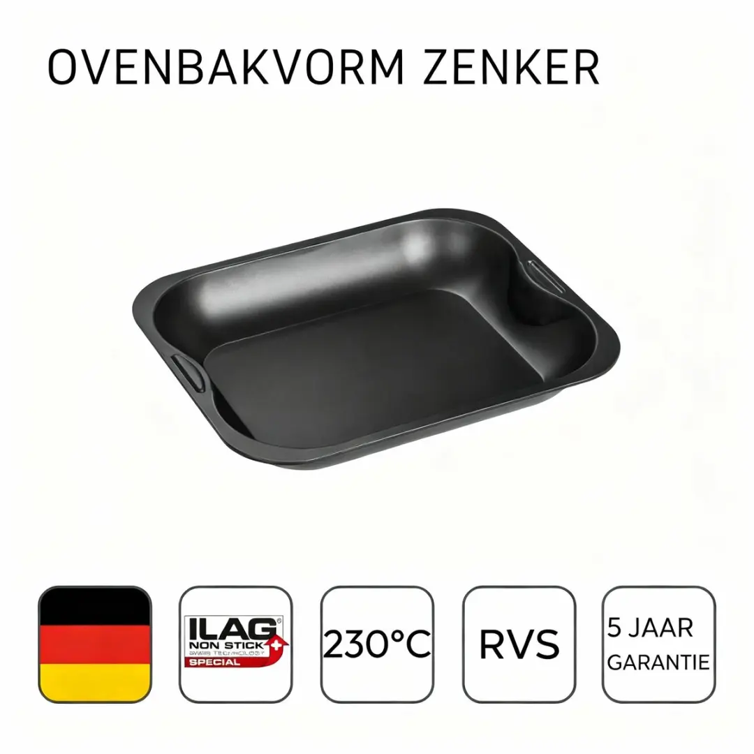 Zenker Special Cooking 7210 Ovenschaal - 28x23cm - Zwart