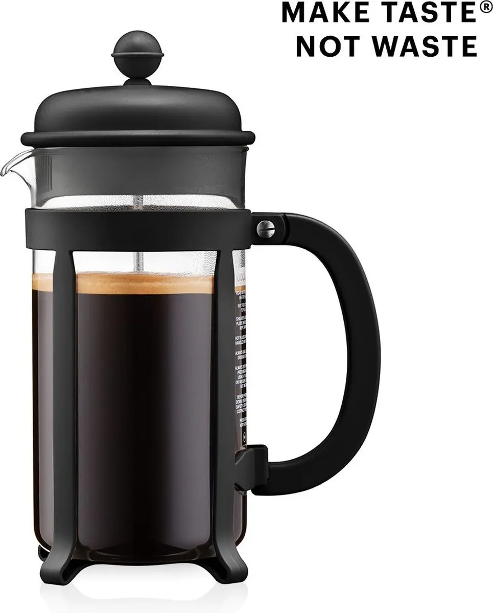 Bodum Java French Press 1908-01 - 1L - 8 Koppen - Zwart
