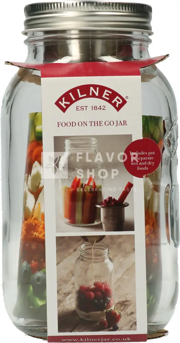 Kilner Food on the Go Glazen Voorraadbokaal 1L