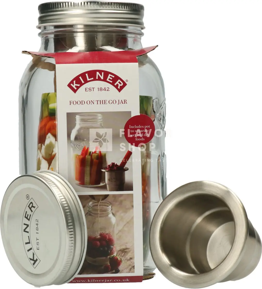 Kilner Food on the Go Glazen Voorraadbokaal 1L - RAY-0025-791