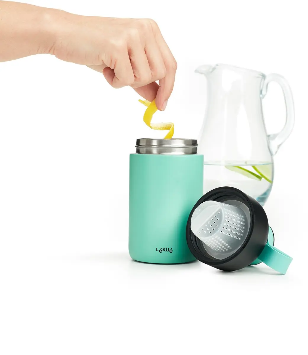 Lékué Isoleerfles To Go 500ml - Turquoise