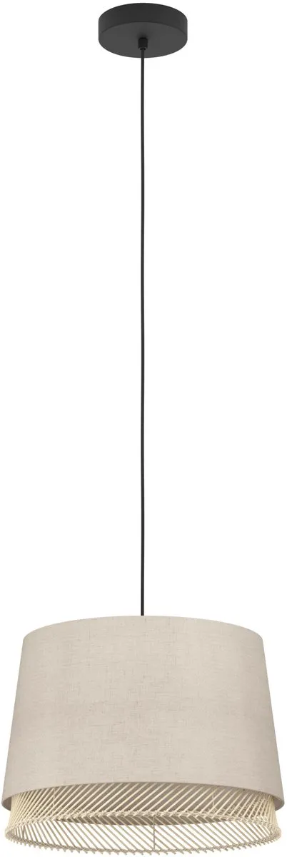 Eglo Tabley Hanglamp E27 - Ø38cm - Zwart/Crème/Zand