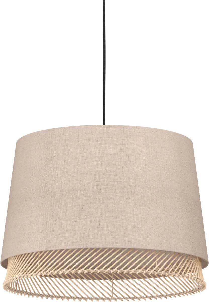 Eglo Tabley Hanglamp E27 - Ø38cm - Zwart/Crème/Zand