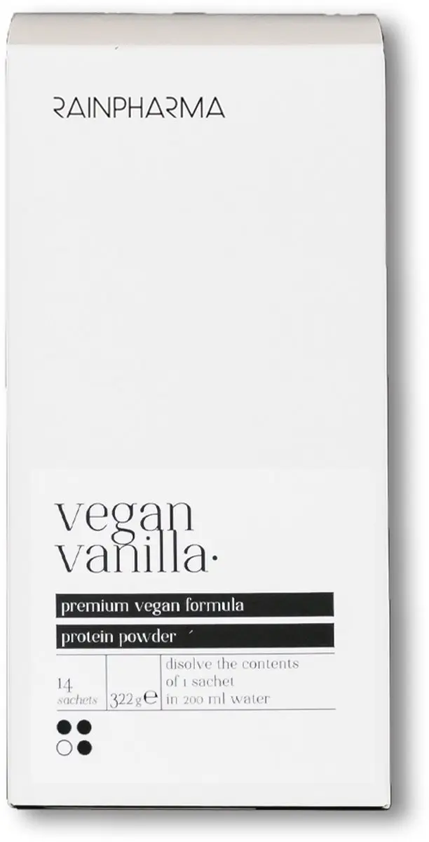 RainPharma Vegan Vanilla Eiwitshake 19g - 14 Zakjes