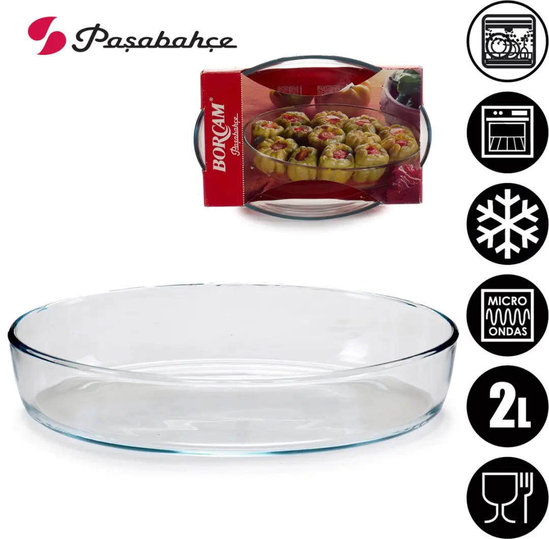 Pasabahce Ovenschaal Borosilicaat Glas 2L - 2 Stuks