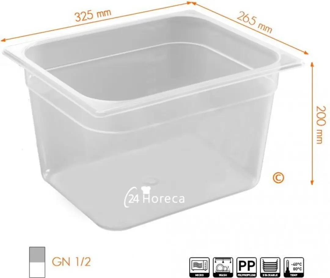 HENDI GN 1/2 Container 12,5L - Transparant - afbeelding 6 van 6
