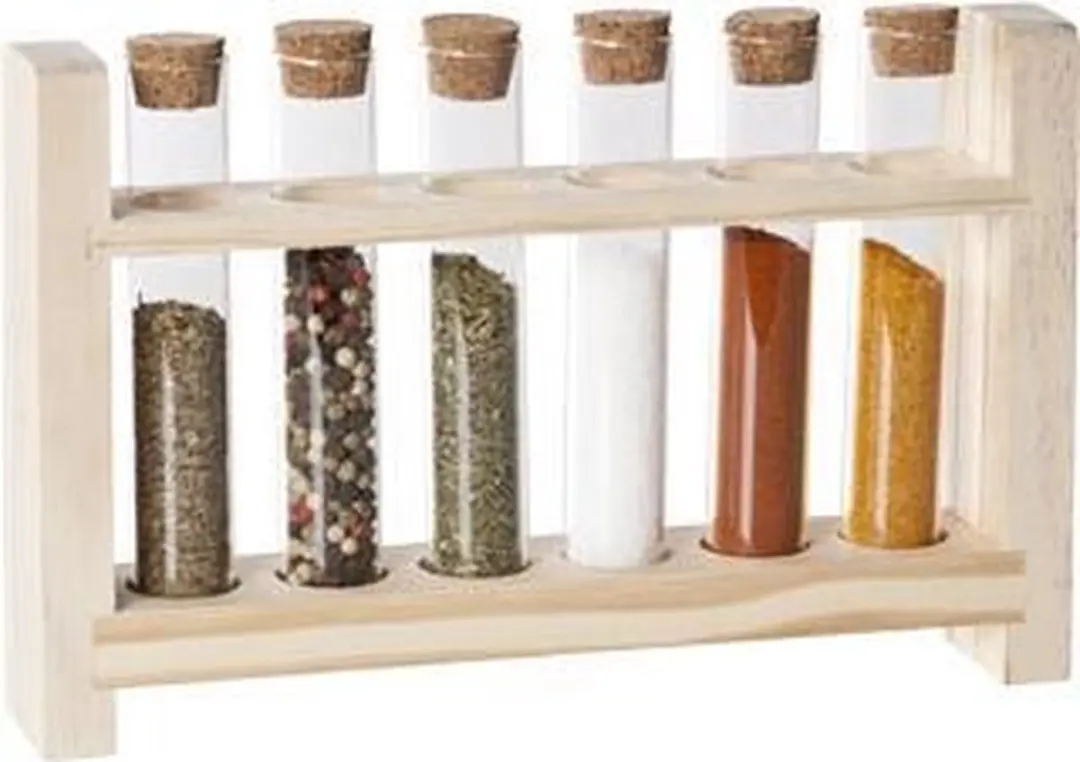Cosy&Trendy Houten Kruidenrek Tubes 6 Stuks
