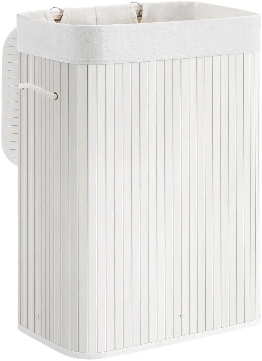 Songmics Bamboe Wasmand 72L - Wit