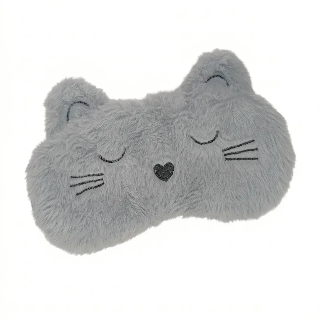 Nuvex Kat Slaapmasker - Pluche Grijs
