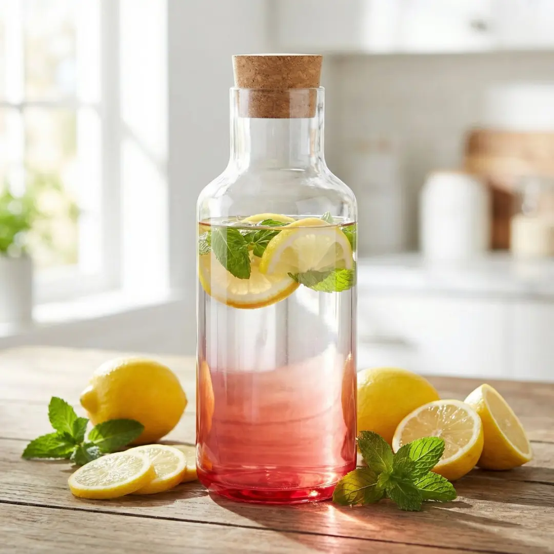 Alpina Glazen Fles met Rookeffect 1250ml - Rood