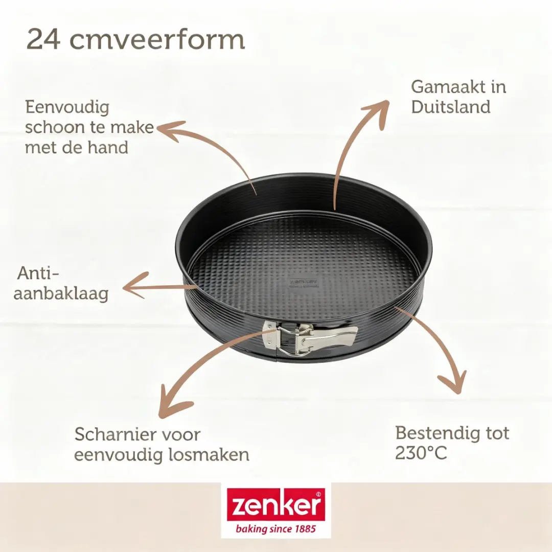 Zenker Set van 2 Springvormen 24cm - Zwart