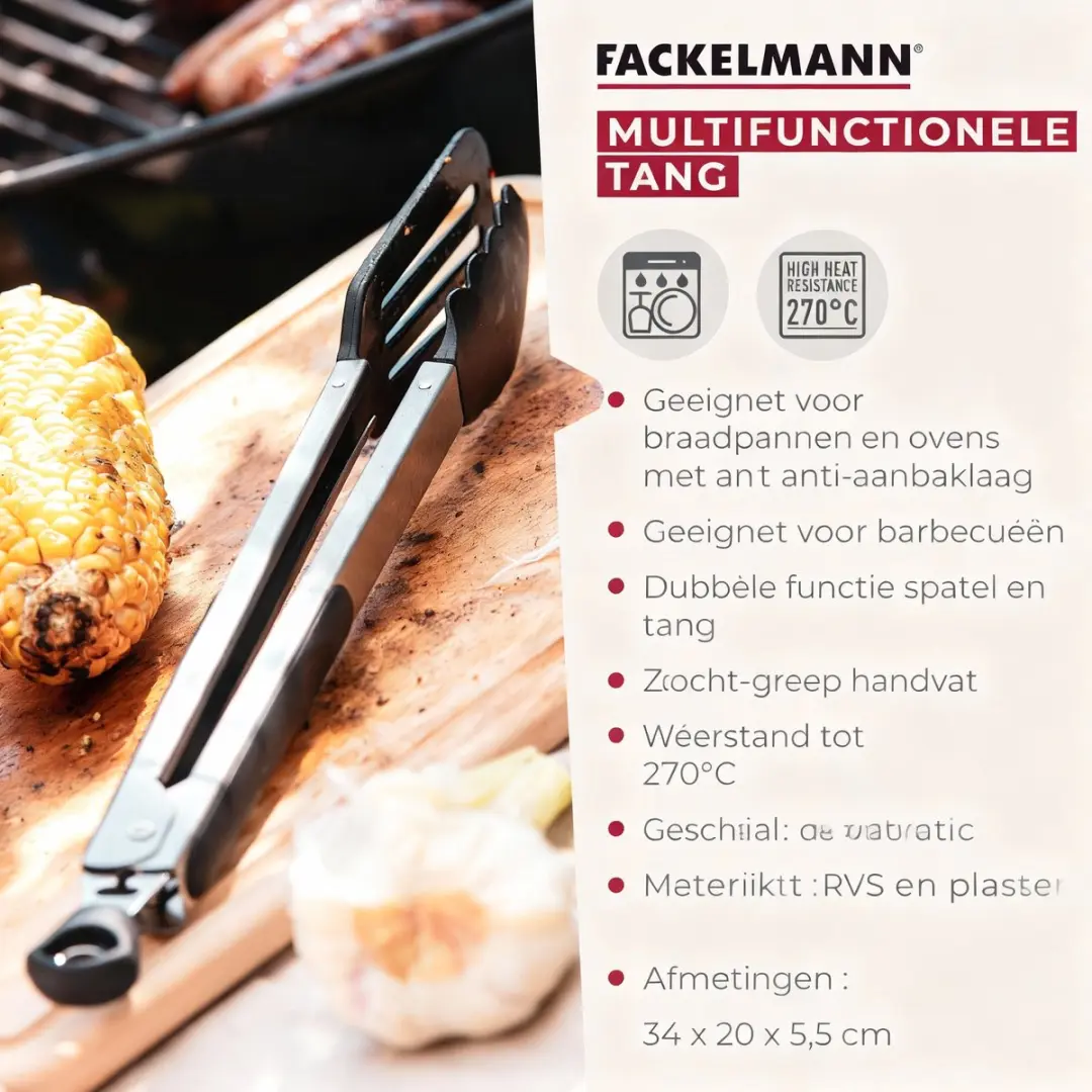 Fackelmann Keukentang 35cm - Grijs