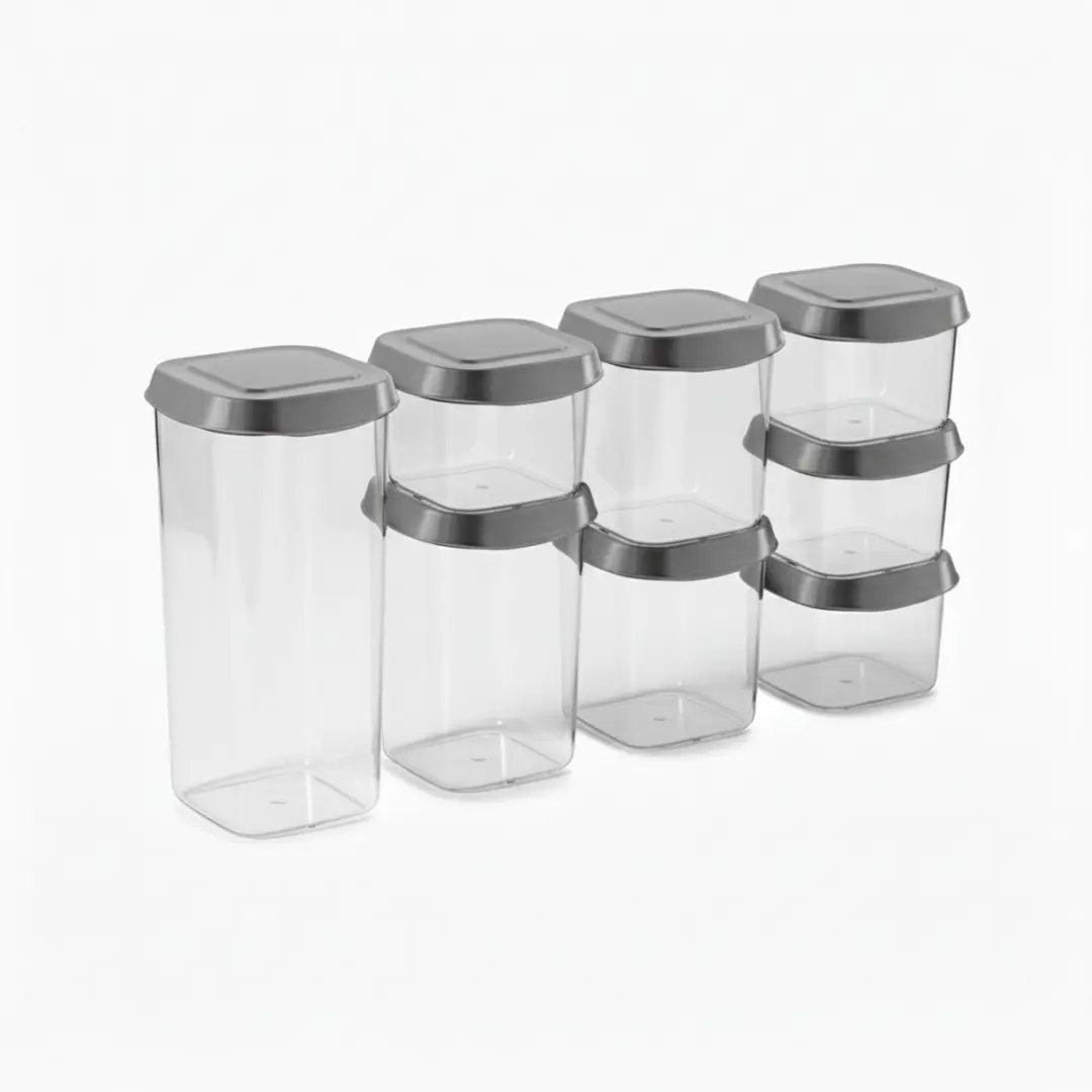 Cookinglife Voorraadpotten Set 8-delig - 470-1770ml Transparant