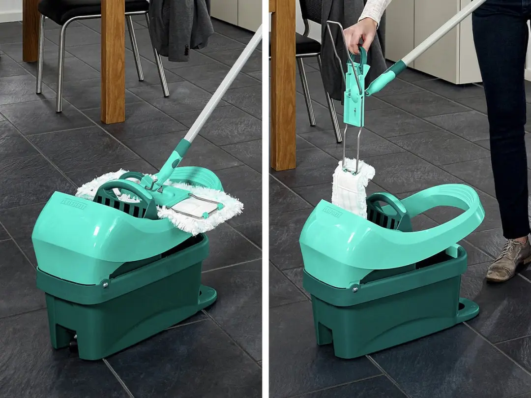 Leifheit Profi XL Emmer met Pers & Wielen 8L - Turquoise