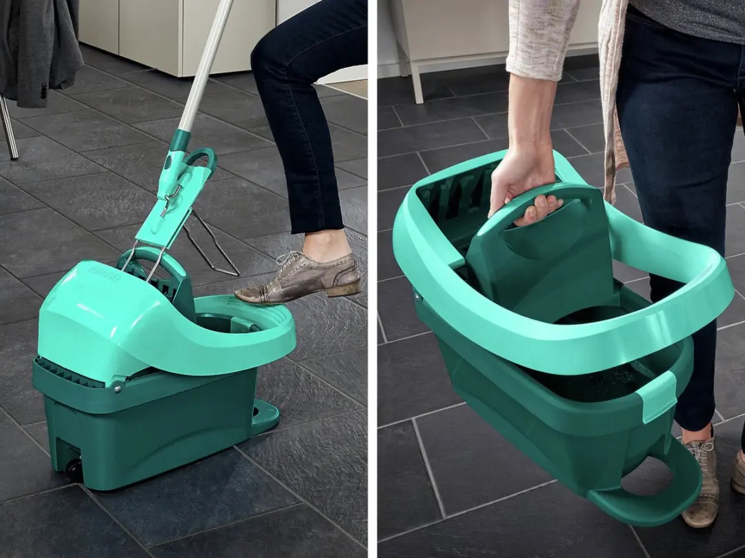 Leifheit Profi XL Emmer met Pers & Wielen 8L - Turquoise