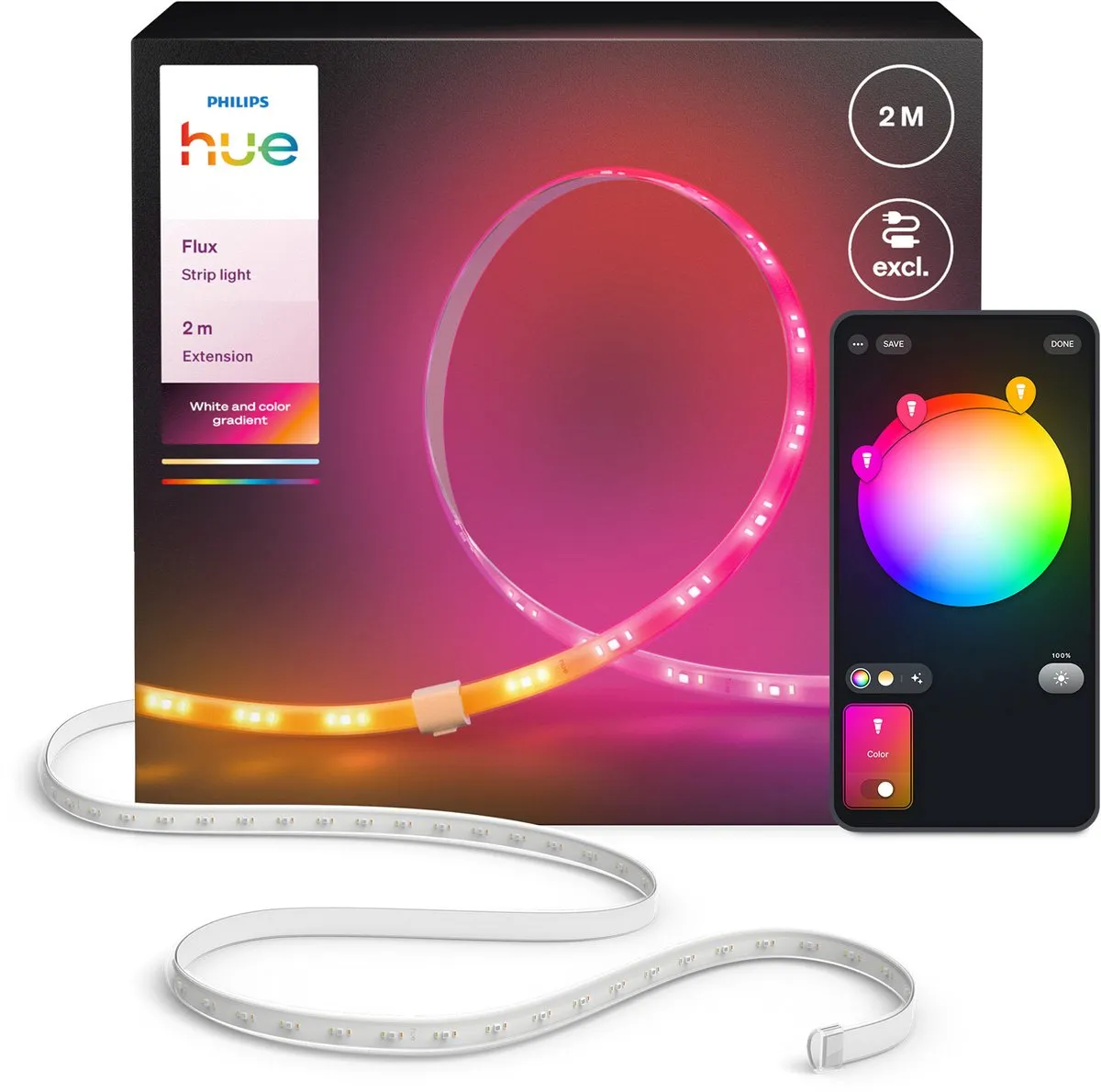 Philips Hue Flux LED Strip Verlenging 2m