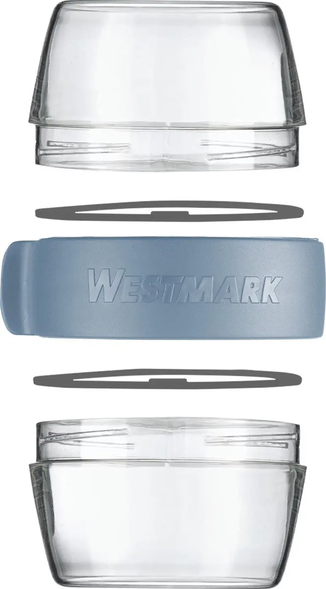 Westmark Pocket Box Mini Maaltijdbakje 400ml - 2x200ml - Blauw