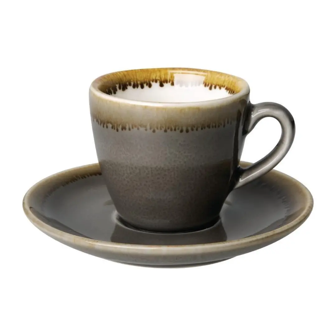 Olympia Kiln Espressoschotels 11.5cm - 6 Stuks - Grijs