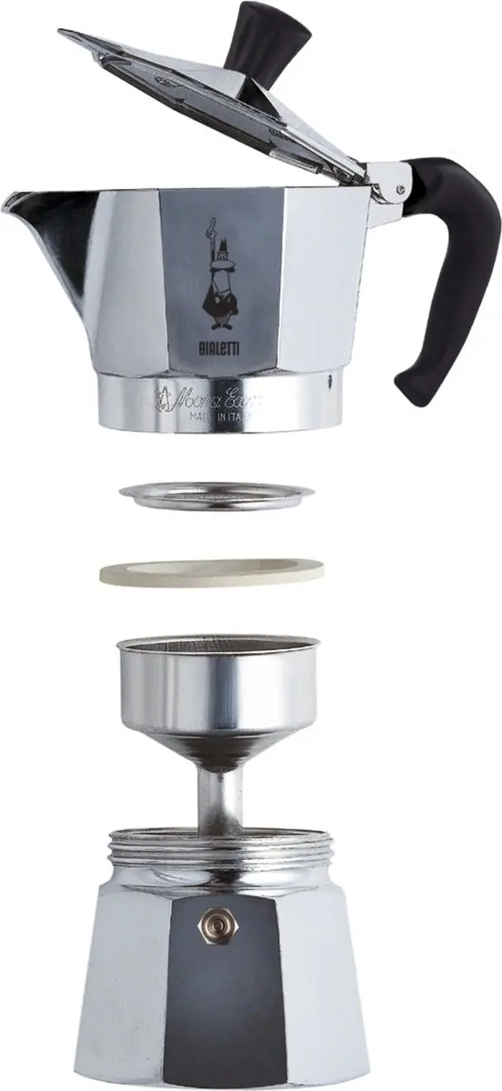 Bialetti Moka Express 6 Kops - Aluminium - Zilver