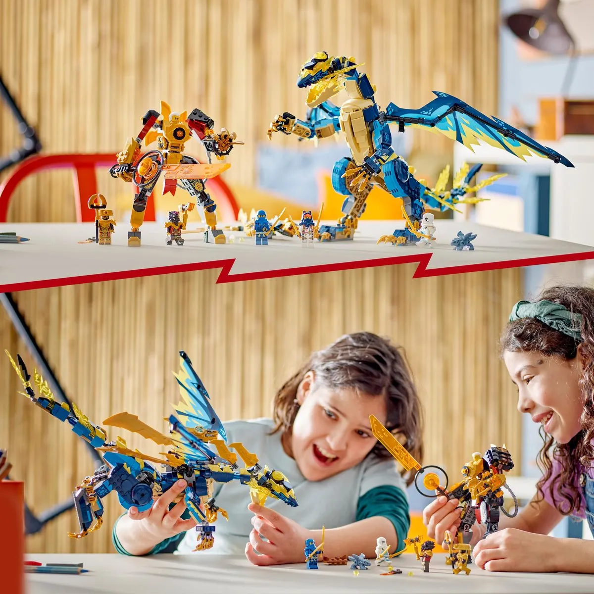 LEGO Ninjago Elementdraak vs. Mecha Keizerin 71796 - 1038 Stukken - Meerkleurig - afbeelding 3 van 6