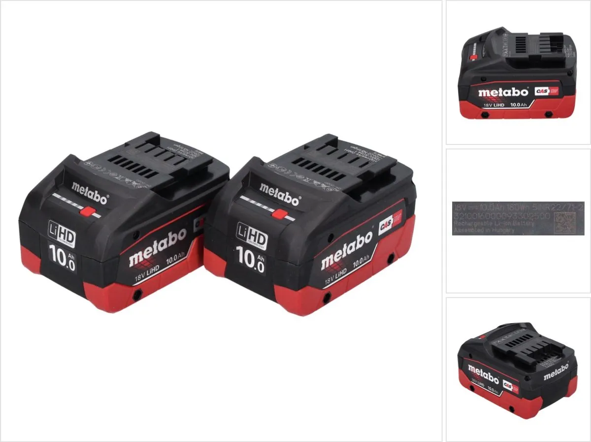 Metabo LiHD 18V 10Ah CAS Accupack Set