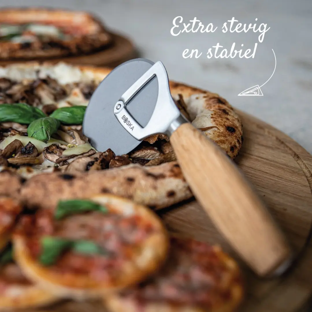 Boska Pizzasnijder Oslo+ - Eikenhout & RVS