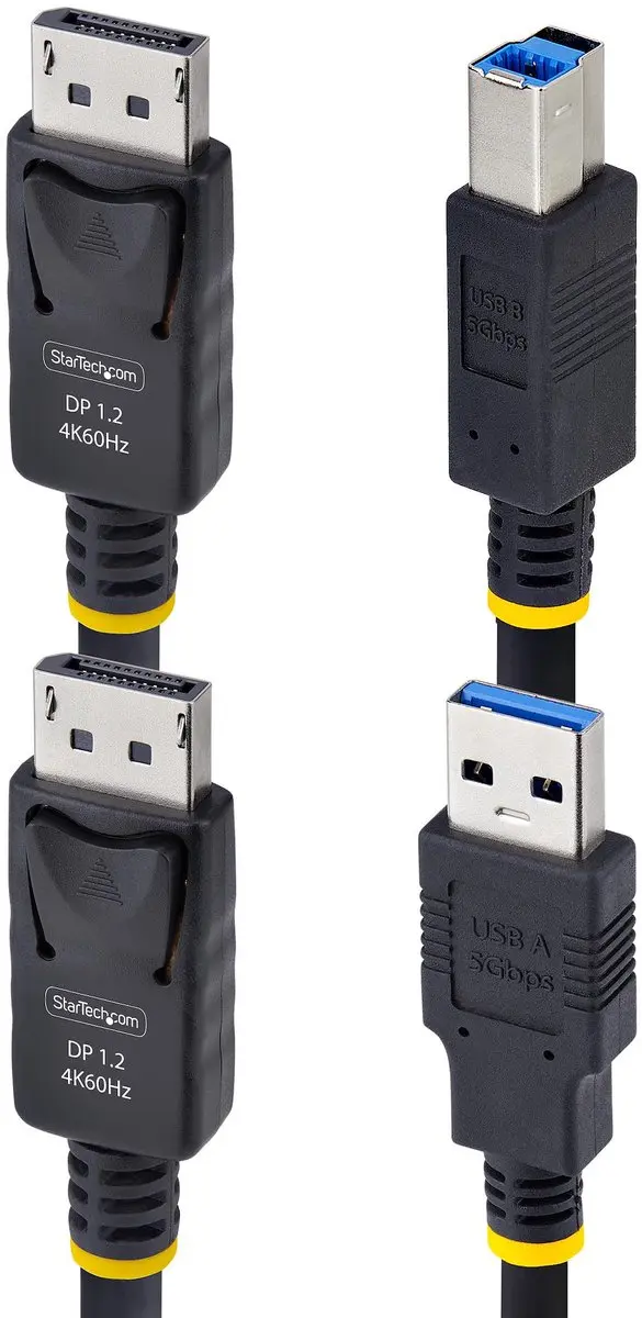 Startech DU1226-KVM-CABLE DisplayPort/USB KVM Kabel - 1,8m - 4K 60Hz - Zwart - afbeelding 6 van 6