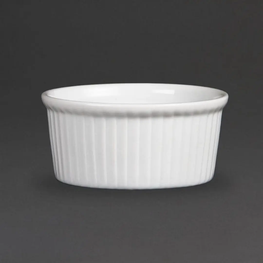 Olympia Crème Brûlée Schaaltjes - 11,5cl - Ø8,5x4cm - Wit