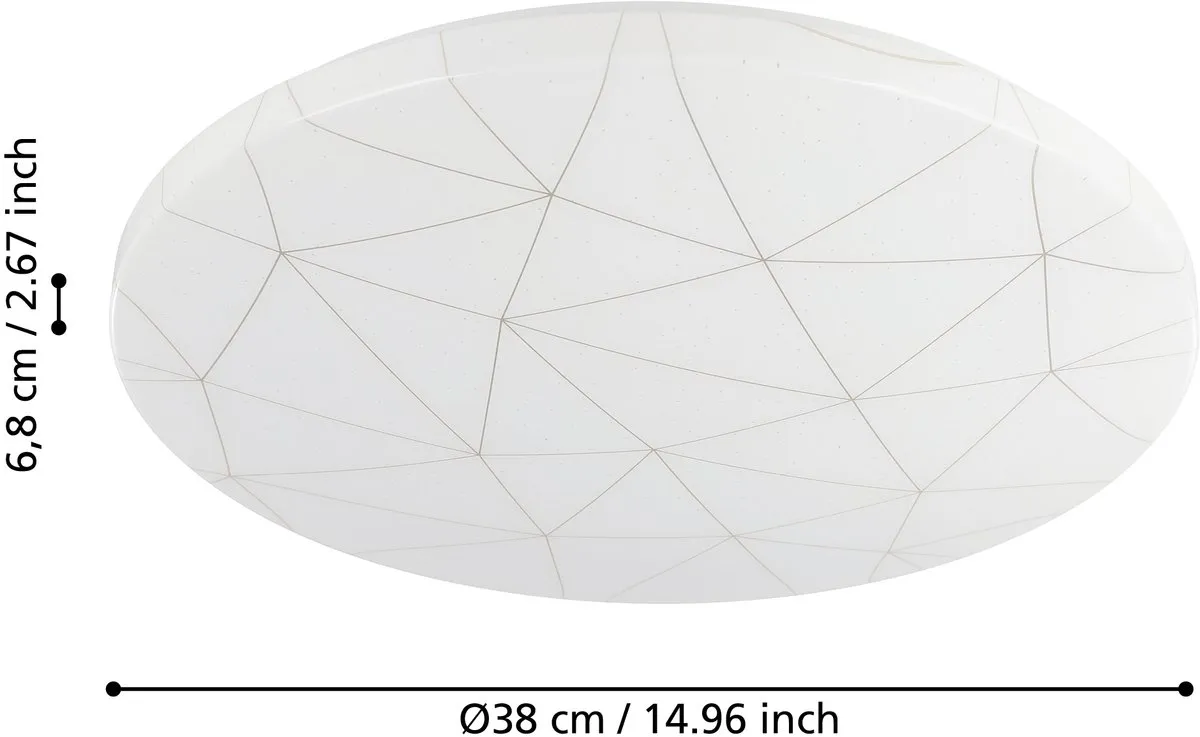 Eglo Rende Plafondlamp LED 38cm - Wit