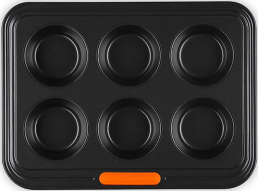 Le Creuset Bakvorm 6 Muffins - 29x22cm Zwart
