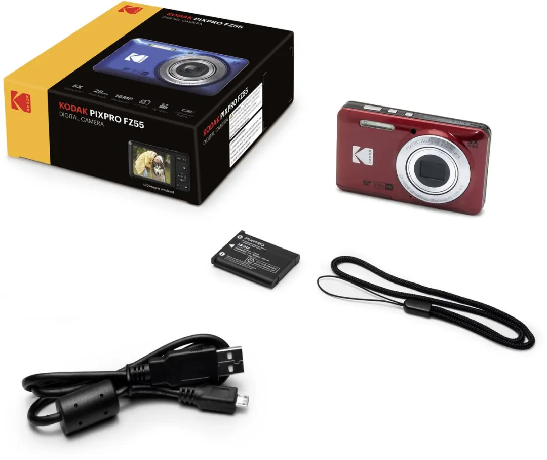 Kodak Pixpro FZ55 Compactcamera - Rood - afbeelding 6 van 6