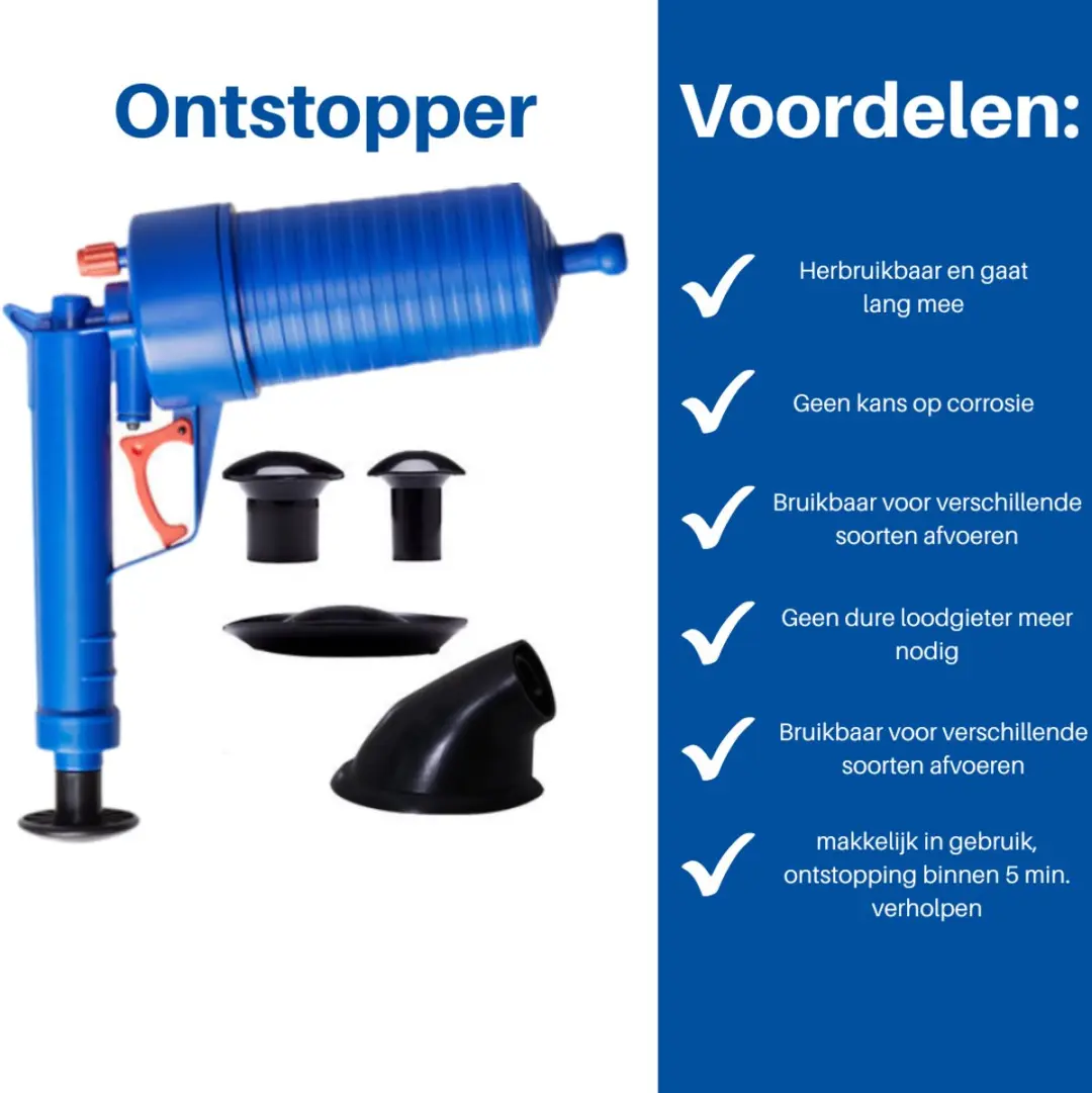 TETRA Tools WC Ontstopper - Luchtdruk - 786g